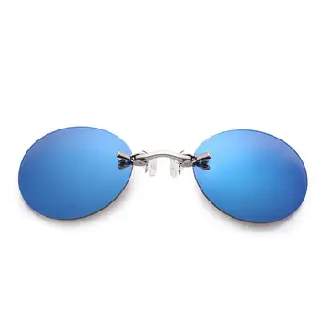 1 шт. Персонализированные солнцезащитные очки с клипсой на носу, солнцезащитные очки без оправы Matrix Morpheus, Мужские И женские, Брендовая дизайнерская обувь, Популярные очки Ins UV400