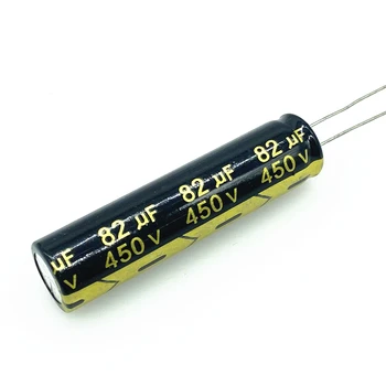 10 шт./лот 82 МКФ 450 В 82 МКФ алюминиевый электролитический конденсатор, размер 13*50 20%