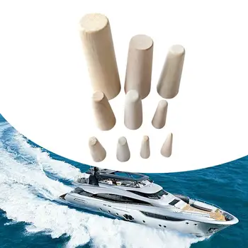 10 штук аварийных деревянных заглушек для лодки, которые легко использовать, заглушки для отверстий, прочные конические