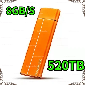 128 ТБ Портативный Высокоскоростной SSD Жесткий Диск 1 ТБ 2 ТБ 64 ТБ 30 ТБ Внешний Твердотельный Накопитель USB 3,0 Type-C 16 ТБ Жесткие Диски Для ноутбуков