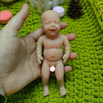 15-17 см 100% Силиконовая Кукла Для Всего Тела Reborn Baby Doll Мини Реалистичный Новорожденный Неокрашенный Незаконченный Мягкие Куклы DIY Пустой Набор Игрушек