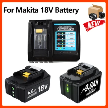 18V 3.0Ah 6.0Ah 9.0Ah Литий-Ионный Аккумулятор, Для Электроинструмента Makita BL1830 BL1815 BL1860 Сменная Аккумуляторная Батарея
