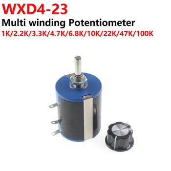 1шт WXD4-23 3 ВТ Прецизионный Многооборотный Потенциометр с проволочной обмоткой 10 Оборотов 1K 2K2 3K3 4,7K 10K