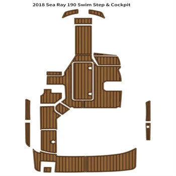 2018 Sea Ray 190 Платформа для плавания, Кокпит, Коврик для пола из вспененного EVA Тика