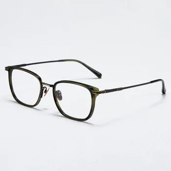 2023 Высококачественная Овальная Титановая оправа для очков, Модные оптические очки для близорукости для отдыха, Женские очки роскошного бренда ручной работы, Оправа для очков