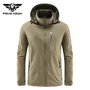 2023 Новая походная куртка для мужчин с несколькими карманами, ветрозащитное износостойкое пальто с капюшоном, куртки для скалолазания, кемпинга, велоспорта, рыбалки