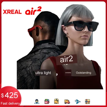 2023 Новый микро-OLED-экран с частотой 120 Гц, кисточка 72 г, ультралегкие очки XREAL Air 2 с технологией AR smart glasses