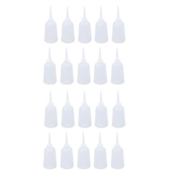 20X Прозрачная белая пластиковая бутылка для раздачи жидкости для соуса, масла, 300 мл