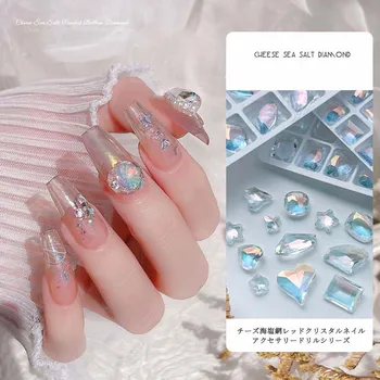20шт K9 Хрустальные украшения для ногтей 3D Прозрачное Сердце Бабочка Форма Цветка Бриллиантовые Ногти Стразы Аксессуары для ногтей DIY