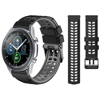 22 мм ремешок для Samsung Gear S3 Classic/Frontier Силиконовый ремешок для Samsung Galaxy Watch 46 мм/Watch3 45 мм Сменный браслет