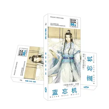 36 шт./компл. Mo Dao Zu Shi Lan WangJi Закладка с рисунком, держатель для книги, карточка для сообщений, Канцелярские закладки