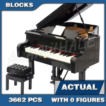 3662 шт. Идеи Креативный воспроизводимый рояль с 25-клавишной клавиатурой, открывающийся fallboard 79007, Наборы строительных блоков, совместимые с моделью