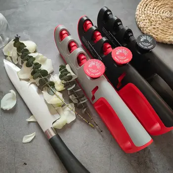 4 в 1 Инструмент для заточки ножей с регулируемым углом наклона Кухонный инструмент для заточки ручных ножей Ножницы Кухонный нож Фруктовый нож Подходит