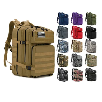 45Л Мужская / Женская Походная сумка для треккинга, Военный Тактический рюкзак, Армейский Водонепроницаемый Molle Bug Out Для путешествий на открытом воздухе, Кемпинг