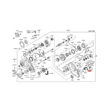 47354-H1000 Датчик скорости коробки передач автомобиля в сборе для Hyundai Kia Terracan Sorento 2001-2006 Датчик скорости коробки передач двигателя Garbox