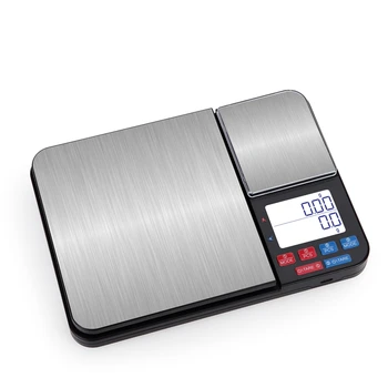 5 кг 0,1 г 500 г 0,01 Точные Двухплатформенные Цифровые Кухонные весы ЖК-дисплей Нержавеющая Сталь Для приготовления Пищи, выпечки, USB-Весовые инструменты