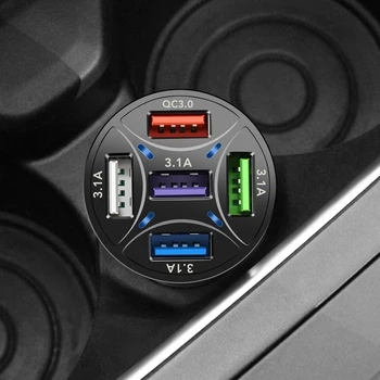 5 Портов USB Car Charge Mini Быстрая Зарядка для Mitsubishi Asx Lancer 10 9 Outlander 2013 Pajero Sport L200 Expo Eclipse