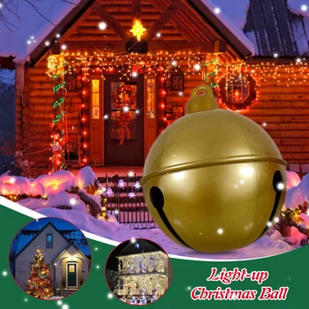 60 см Открытый Рождественский надувной шар, украшенный ПВХ, Гигантские большие шары, украшение для Рождественской елки, надувной игрушечный шар, Рождественские принадлежности