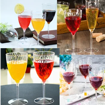 8шт Коктейльный бокал Одноразовые пластиковые бокалы для шампанского 180 мл Хайбол Десертные стаканчики Бокалы для красного вина Праздничные стаканчики для мусса