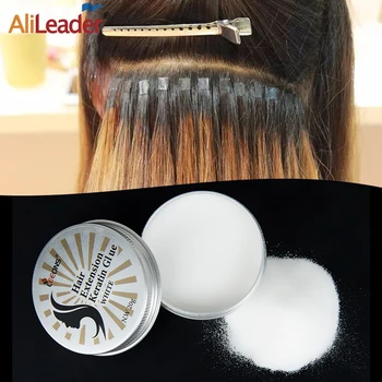 Alileader Дешевый кератиновый порошковый клей для наращивания волос Кератиновый клеевой порошок для волос Итальянский кератиновый порошковый клей для наращивания волос