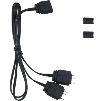 ARGB 5V 3Pin Удлинительный кабель, адаптер от 1 до 2, Разветвитель концентратора вентилятора охлаждения для материнской платы MSI ASRock