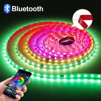 Bluetooth RGBIC светодиодная лента переменного тока 220 В Smart Dreamcolor Светодиодная лента с управлением приложением Клейкая RGB лента 5050 полос наружного освещения