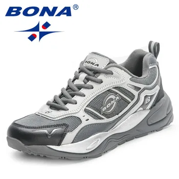 BONA 2023 Новые Дизайнерские Модные Кроссовки Технология Высококачественных Кроссовок для Бега для Мужчин Износостойкие Спортивные Кроссовки Для Бега Трусцой Мужские
