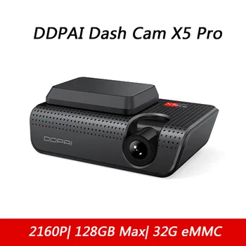 DDPAI X5 Pro Dash Cam Двойная Автомобильная Камера Рекордер Sony IMX415 4K 2160P GPS Отслеживание Вращение на 360 Градусов Wifi DVR 24H Защита От парковки