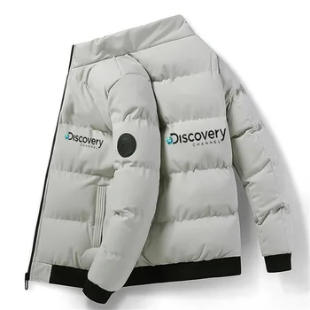 Discovery 2023 Новая осенне-зимняя мужская этническая куртка на молнии, повседневное пилотское пальто с шарфовым воротником, модное тонкое пальто