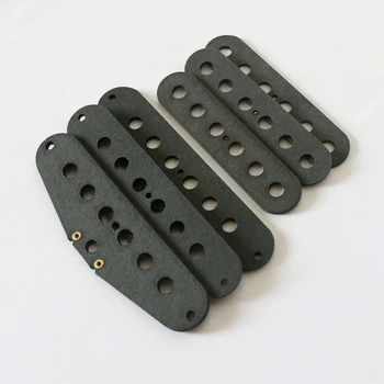 Donlis 3 пары отверстий для шестов диаметром 4,85 мм, Волокнистая пластина, гитарный звукосниматель Strat Flatwork черного цвета 52 мм