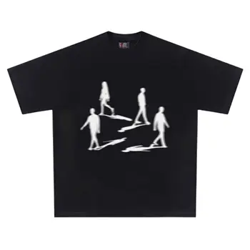 FLYGO Американские футболки из тяжелого хлопка с графическим рисунком Аниме, футболка оверсайз для мужчин, playeras para hombres, горячая распродажа, ins 621
