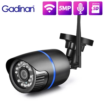 Gadinan 2,8 мм Wifi 5-Мегапиксельная Пуля Водонепроницаемая Камера 24 шт. ИК-Светодиод С Записью Звука IP-Камера Обнаружение Движения ABS Пластик iCSee
