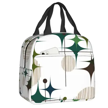 Globes Изолированная сумка для ланча для женщин, портативный кулер с геометрическим рисунком, Термосумка для ланча, Походная сумка для путешествий