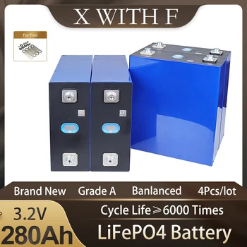Lifepo4 Батарея 280AH 3,2 В Класс A Фирменная Новинка 6000 Циклов Перезаряжаемые Батареи DIY 12 В 24 В 48 В Солнечный Блок Питания Для RV Лодка
