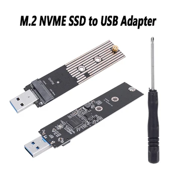 M.2 NVME SSD Адаптер USB3.1 Конвертер Жесткого диска 10 Гбит/с Gen 2 Конвертирует Карту Plug and Play для Samsung WD Black Intel NVME SSD
