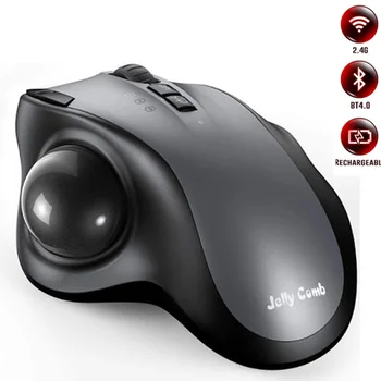 Missgoal 2.4 G USB Трекбольная мышь Беспроводная мышь Bluetooth Перезаряжаемые Эргономичные мыши для Mac PC Gamer Игровые мыши с разрешением 2400 точек на дюйм