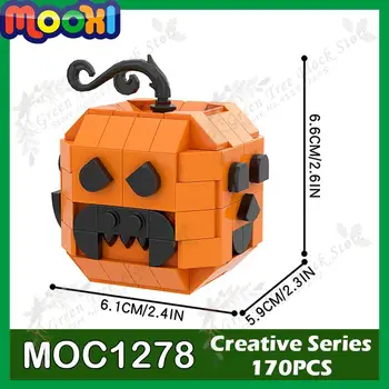 MOC1278 170PCS Творческая серия Expressions Строительные блоки из тыквы Украшение для Хэллоуина Сборка модели Кирпичи Игрушки для детей Подарок