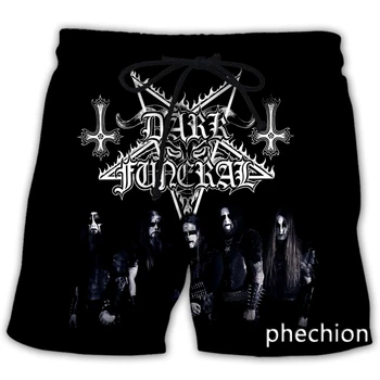 phechion Новые мужские/женские повседневные шорты с 3D-принтом Dark Funeral Band, модная уличная одежда, мужские свободные спортивные шорты A306