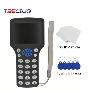 RFID 10 Частотный Дубликатор 13,56 МГц NFC Смарт-Чип-Карта Шифрование Декодирование Считыватель 125 кГц Ключ IC/ID Tag Writer Clone Ручной