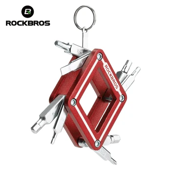 ROCKBROS 8 in1 Инструменты для ремонта велосипедов Многоцелевой гаечный ключ, велосипед, Портативная мощная торцевая отвертка, Наборы инструментов для цепного цикла в виде ромба
