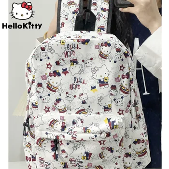 Sanrio Hello Kitty Cute Star Y2k Рюкзак Для Женщин Модный Pachacco Большой Емкости Школьная Сумка С Кавайным Принтом Дорожный Рюкзак 2023
