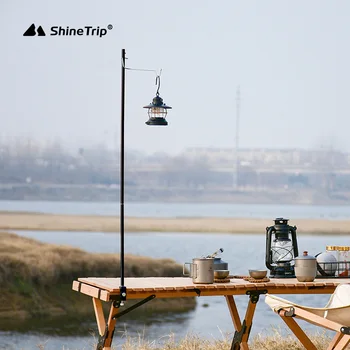 ShineTrip Открытый Складной Фонарный столб Из алюминиевого сплава, Портативный Походный стол для кемпинга, Подвесной светильник, Подставка для крепления