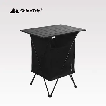 ShineTrip Портативный Складной стол для кемпинга на открытом воздухе, Съемный для рыбалки, пикника, Сверхлегкий Мини-стол с сумкой для хранения в походном лагере