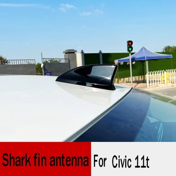 Автомобильная антенна в виде плавника акулы, украшение для авторадио AM/FM сигнальных антенн для Honda Civic 11T 2022 Черный