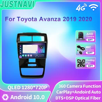 Автомобильный радиоприемник и мультимедийный плеер JUSTNAVI Android для Toyota Avanza 2019 2020 Авто AI Голосовая GPS навигация Carplay Стерео 2din DVD
