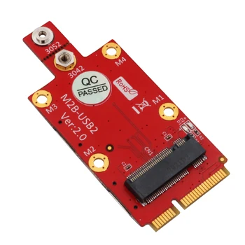 Адаптер M.2 Key B для Mini PCI-e с 2 Слотами для карт NANO SIM NGFF M2 для Mini PCI Express PCIe для модуля 3G 4G 5G