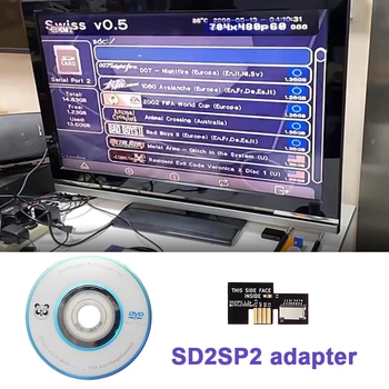 Адаптер SD2SP2, устройство чтения карт памяти TF для Nintendo Gamecube + загрузочный диск Swiss Mini DVD