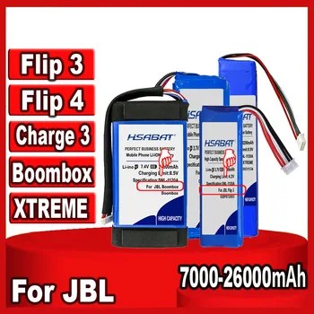 Аккумулятор для верхней колонки HSABAT 7000mAh ~ 26000mAh для JBL Flip 4 Flip4 /Flip 3 Flip3 /XTREME / Boombox / Charge 3