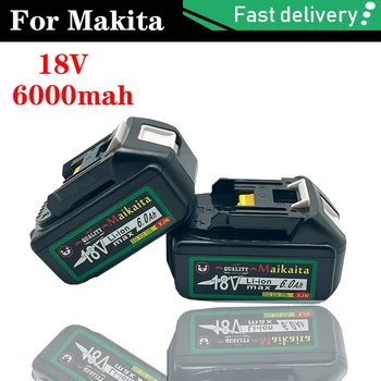 Аккумулятор для электроинструмента NewMakita 18V литиевая аккумуляторная батарея + зарядное устройство (6000 мАч / дисплей зарядной емкости) используется для BL1830B