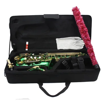 Альт-саксофон в ми-бемоль, латунный корпус, резная белая оболочка, саксофонные инструменты для экзаменов для взрослых